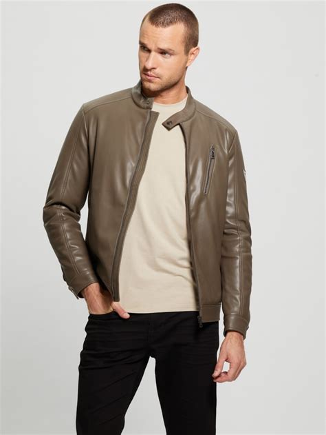 guess biker jacket mens